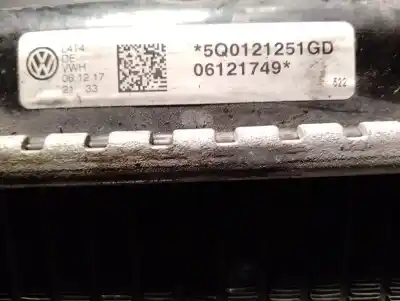 Автозапчастина б/у водяний радіатор для skoda superb iii (3v3) 2.0 tdi посилання на oem iam 5q0121251gd  5q0121251gd