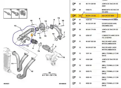 Автозапчасти б/у трубка за citroen jumpy furgón (v_) 1.6 bluehdi 115 ссылки oem iam 9804177580  9804177580