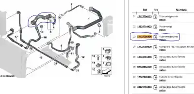Peça sobressalente para automóvel em segunda mão tubo por bmw x5 (e70) xdrive 35 d referências oem iam 17127798496  17127798496