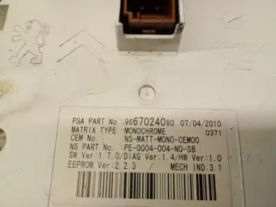 Pezzo di ricambio per auto di seconda mano pannello degli strumenti per peugeot 308 sw i (4e_, 4h_) 2.0 hdi riferimenti oem iam 9667024080  6103r1