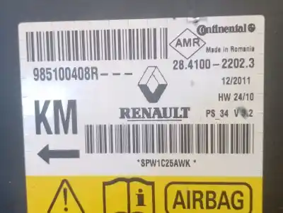Автозапчасти б/у блок управления подушками безопасности за renault scénic iii (jz0/1_) 1.5 dci ссылки oem iam 985100408r  
