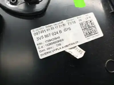 Автозапчастина б/у обликка задніх правіх дверей для skoda superb iii (3v3) 2.0 tdi посилання на oem iam 3v5867024b  3v5867212