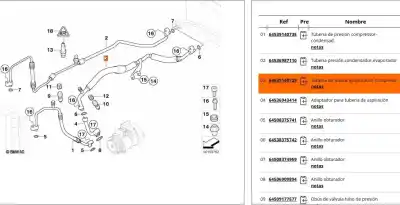 Автозапчасти б/у трубы кондиционирования воздуха за bmw 7 (e65, e66, e67) 730 ld ссылки oem iam 6942885  64539140729