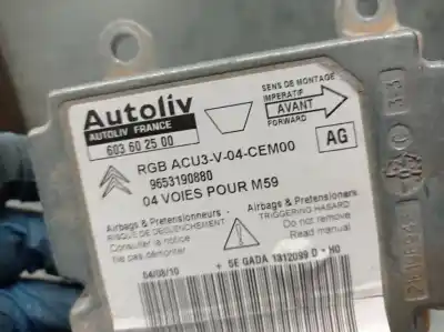 Автозапчастина б/у блок управління подушками безпеки для citroen berlingo / berlingo first monospace (mf_, gjk_, gfk_) 1.6 hdi 75 (mf9hw, gj9hwc, gf9hwc, gn9hwc) посилання на oem iam 9653190880 603602500 autoliv  Автозапчастина б/у блок управління подушками безпеки для citroen berlingo / berlingo first monospace (mf_, gjk_, gfk_) 1.6 hdi 75 (mf9hw, gj9hwc, gf9hwc, gn9hwc) посилання на oem iam 9653190880 603602500 autoliv
