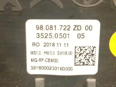 Автозапчасти б/у климат-контроль за citroen jumpy furgón (v_) 1.6 bluehdi 115 ссылки oem iam 98081722zd 3525050105 98081722zd