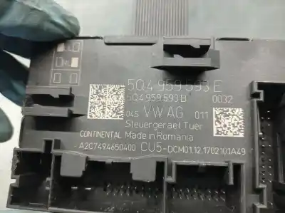 Second-hand car spare part electronic module for skoda superb iii (3v3) 2.0 tdi oem iam references 5q4959593e  