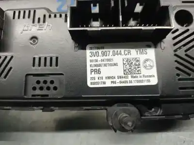 Peça sobressalente para automóvel em segunda mão comando de sofagem (chauffage / ar condicionado) por skoda superb iii (3v3) 2.0 tdi referências oem iam 3v0907044cr 90156047 