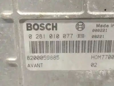 Автозапчастина б/у ебу контролер двигуна для renault scénic i monospace (ja0/1_, fa0_) 1.9 dti (ja0n) посилання на oem iam 8200059885 0281010077bosch 