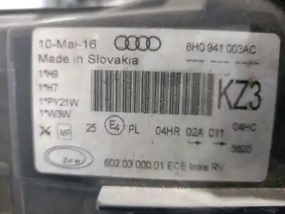 Автозапчасти б/у левая фара за audi a4 b6 descapotable (8h7) 1.8 t ссылки oem iam 8h0941003ac  8h0941003ac