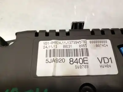 Автозапчастина б/у панель інструментів для skoda rapid spaceback (nh1) 1.6 tdi посилання на oem iam 5ja920840e 5ja920800 5ja920840e