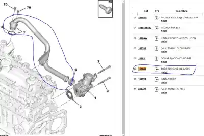 Peça sobressalente para automóvel em segunda mão tubo por peugeot 207/207+ (wa_, wc_) 1.4 hdi referências oem iam 1618z0  1618z0