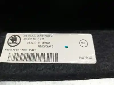 Автозапчастина б/у задній лоток для skoda superb iii (3v3) 2.0 tdi посилання на oem iam 3v5867769e  3v5867769e