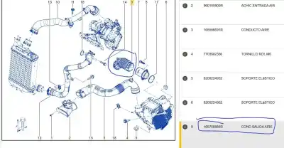 Автозапчастина б/у труба для dacia dokker express furgoneta/monovolumen 1.5 dci 75 / blue dci 75 (fejw, feah) посилання на oem iam 165758885r  165758885r
