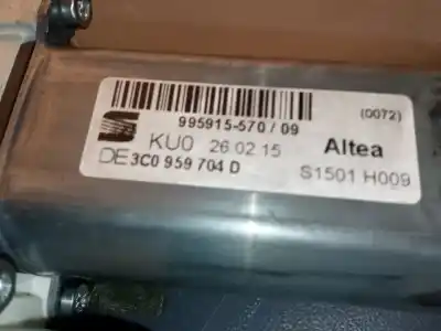Second-hand car spare part rear right window regulator for seat altea xl (5p5, 5p8) 1.6 lpg oem iam references 3c0959704  