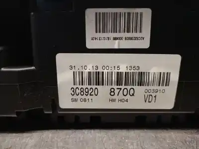 Peça sobressalente para automóvel em segunda mão quadrante por volkswagen cc  referências oem iam 3c8920870q  3c8920870q