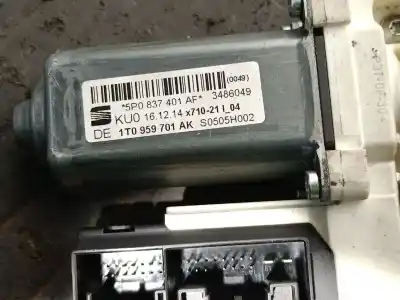 Second-hand car spare part driver left window regulator for seat altea xl (5p5, 5p8) 1.6 lpg oem iam references 5p0837401af  