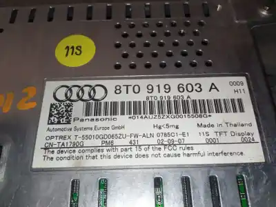 Автозапчастина б/у багатофункційний дисплей для audi a4 b8 (8k2) 2.0 tdi посилання на oem iam 8t0919603a  