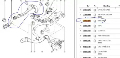Автозапчастина б/у труба для renault modus / grand modus (f/jp0_) 1.5 dci (fp0d, jp0d) посилання на oem iam 8200296596  8200296596
