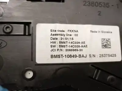 Pezzo di ricambio per auto di seconda mano pannello degli strumenti per ford c-max ii (dxa/cb7, dxa/ceu) 1.0 ecoboost riferimenti oem iam bm5t10849baj 25375425 1909778