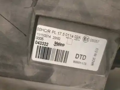 Second-hand car spare part right headlight for nissan note (e11, ne11) 1.6 oem iam references 89901179 043322 valeo 260109u100