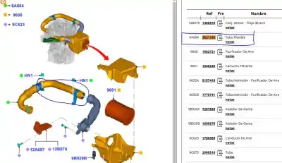 İkinci el araba yedek parçası tüp için ford c-max ii (dxa/cb7, dxa/ceu) 1.0 ecoboost oem iam referansları cv616c784af  2021180