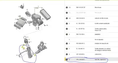Автозапчасти б/у трубка за audi a4 b8 (8k2) 2.0 tdi ссылки oem iam 03g129629  03g129629e