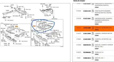 Second-hand car spare part sump guard for toyota corolla (_e12_) 1.4 d (nde120_) oem iam references 5141012060  5141012060