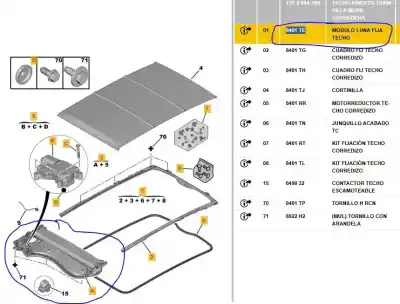 Pezzo di ricambio per auto di seconda mano tetto elettrico per peugeot 308 sw i (4e_, 4h_) 1.6 16v riferimenti oem iam 9680765080 0390200075 boch 8401te