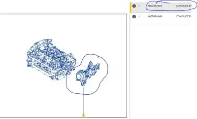 Peça sobressalente para automóvel em segunda mão tubo por renault austral tce 130 referências oem iam 165767444r  223652458r