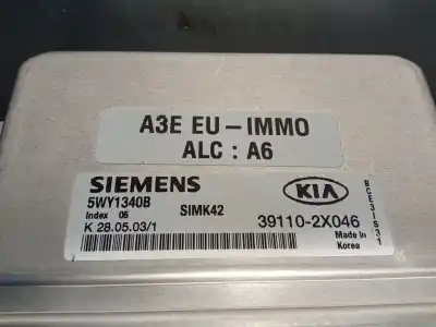 Second-hand car spare part ecu engine control for kia rio i fastback (dc) 1.3 oem iam references 391102x046 5wy1340b siemens 