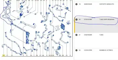 Pezzo di ricambio per auto di seconda mano tubo per renault austral tce 130 riferimenti oem iam 217414118r  217414118r