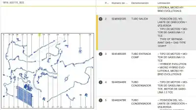 Автозапчасти б/у трубы кондиционирования воздуха за renault captur ii (hf_) tce 155 (hfmn) ссылки oem iam 924804708r  924800253r