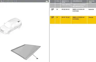 Автозапчасти б/у задние молдинги за peugeot 2008 ii (ud_, us_, uy_, uk_) 1.2 puretech 100 ссылки oem iam 9825737580  98257375xy