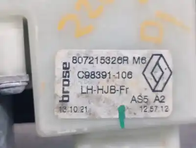 Автозапчасти б/у регулятор стекла переднего левого за renault captur ii (hf_) tce 155 (hfmn) ссылки oem iam 807215326r c98391106 brose 807215326r