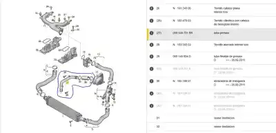 Автозапчастина б/у труба для audi a5 (8t3) 3.0 tdi quattro посилання на oem iam 059145731br  059145731br