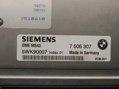 Second-hand car spare part ecu engine control for bmw x5 (e53) 3.0 i oem iam references 7506307 5wk90007 siemens 