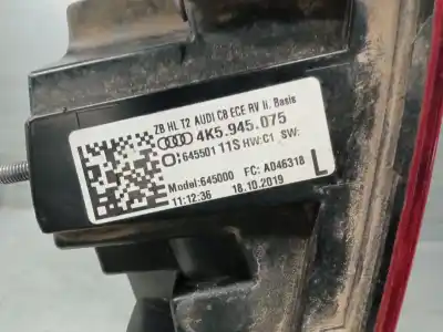 Автозапчасти б/у левый задний фонарь за audi a6 c8 (4a2) 35 tdi mild hybrid ссылки oem iam 4k5945075  4k5945075