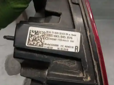 Автозапчасти б/у правый задний фонарь за audi a6 c8 (4a2) 35 tdi mild hybrid ссылки oem iam 4k5945076  4k5945076