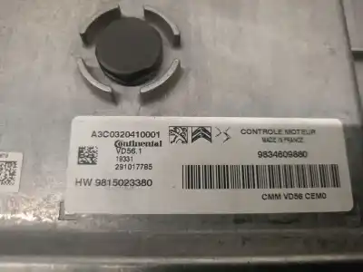 Автозапчасти б/у блок управления двигателем за peugeot 208 ii (ub_, up_, uw_, uj_) 1.2 puretech 100 ссылки oem iam 9815023380  9815023380