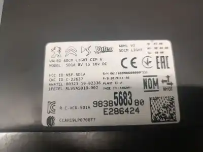 Автозапчасти б/у электронный модуль за peugeot 208 ii (ub_, up_, uw_, uj_) 1.2 puretech 100 ссылки oem iam 9838568380 e286424 valeo 9838568380