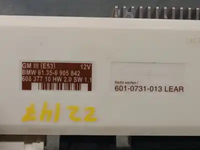 Peça sobressalente para automóvel em segunda mão centralina de luzes por bmw x5 (e53) 3.0 i referências oem iam 61356905842 6010731013 