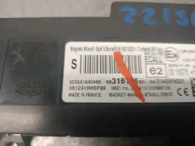 Second-hand car spare part electronic module for peugeot 208 ii (ub_, up_, uw_, uj_) 1.2 puretech 100 oem iam references 9831611580 503551640468 magneti marelli 9831611580