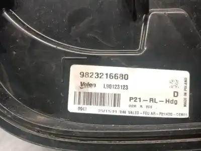 Автозапчасти б/у правый задний фонарь за peugeot 208 ii (ub_, up_, uw_, uj_) 1.2 puretech 100 ссылки oem iam 9823216680 l90123123 valeo 9823216680