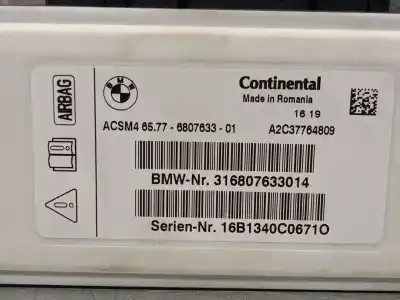 Автозапчастина б/у блок управління подушками безпеки для bmw x4 (f26) xdrive 20 d посилання на oem iam 316807633014  