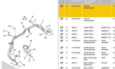 Автозапчасти б/у трубы кондиционирования воздуха за peugeot 2008 ii (ud_, us_, uy_, uk_) 1.2 puretech 100 ссылки oem iam 9833241880  9833241880