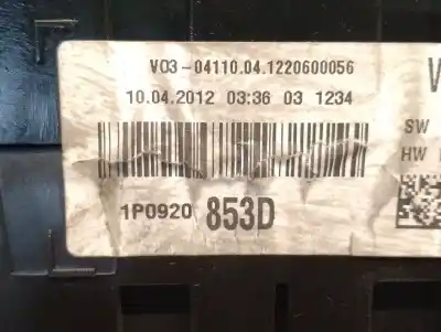 Peça sobressalente para automóvel em segunda mão quadrante por seat leon (1p1) 1.6 tdi referências oem iam 1p0920853d a2c53434925 vdo 1p0920853dx