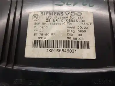 Peça sobressalente para automóvel em segunda mão quadrante por bmw 3 coupé (e92) 320 d referências oem iam 916684603 698024551 vdo 62109316127