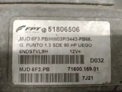 Автозапчасти б/у блок управления двигателем за fiat grande punto van (199_) 1.3 jtd multijet (199cxd1b) ссылки oem iam 51806506 71600016901 fpt 51806506