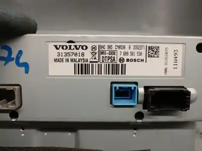 Second-hand car spare part multifunction display for volvo v60 i (155) 1.6 drive oem iam references 31357018 7609501530 bosch 36001980
