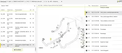 Second-hand car spare part tube for bmw 3 coupé (e92) 320 d oem iam references 6421912740802  64219127403